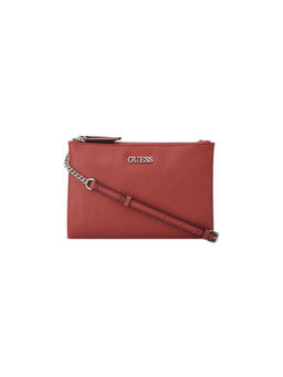 Guess - Rust Solid Tide wood Mini Dbl Zip Crossbody