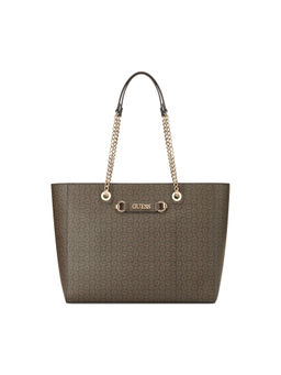 Guess - Green Monogram Fiddlewood Tote Bag