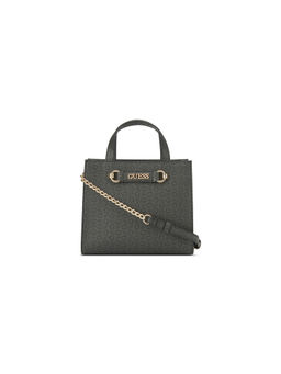 Guess - Green Monogram Fiddlewood Mini Tote Bag with Detachable Strap