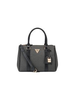 Guess - Grey Monogram Grim ball Small Satchel Bag with Detachable Strap