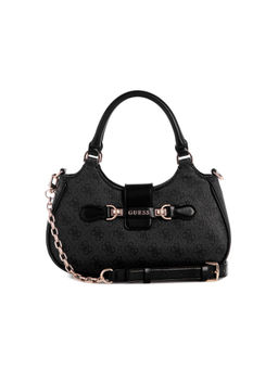 Guess - Grey Monogram Nolana Girlfriend Shoulder Bag with Detachable Strap