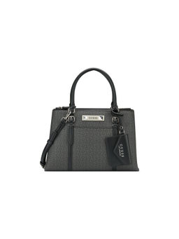 Guess - Dark Grey Monogram Lemont Shoulder Bag with Detachable Strap