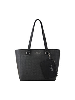 Guess - Grey Monogram Lockwood Carryall Tote Bag with Pouch (Set of 2)