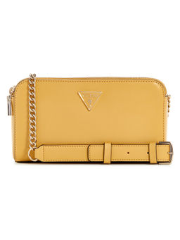 Guess - Yellow Monogram Daryna Status Crossbody Bag