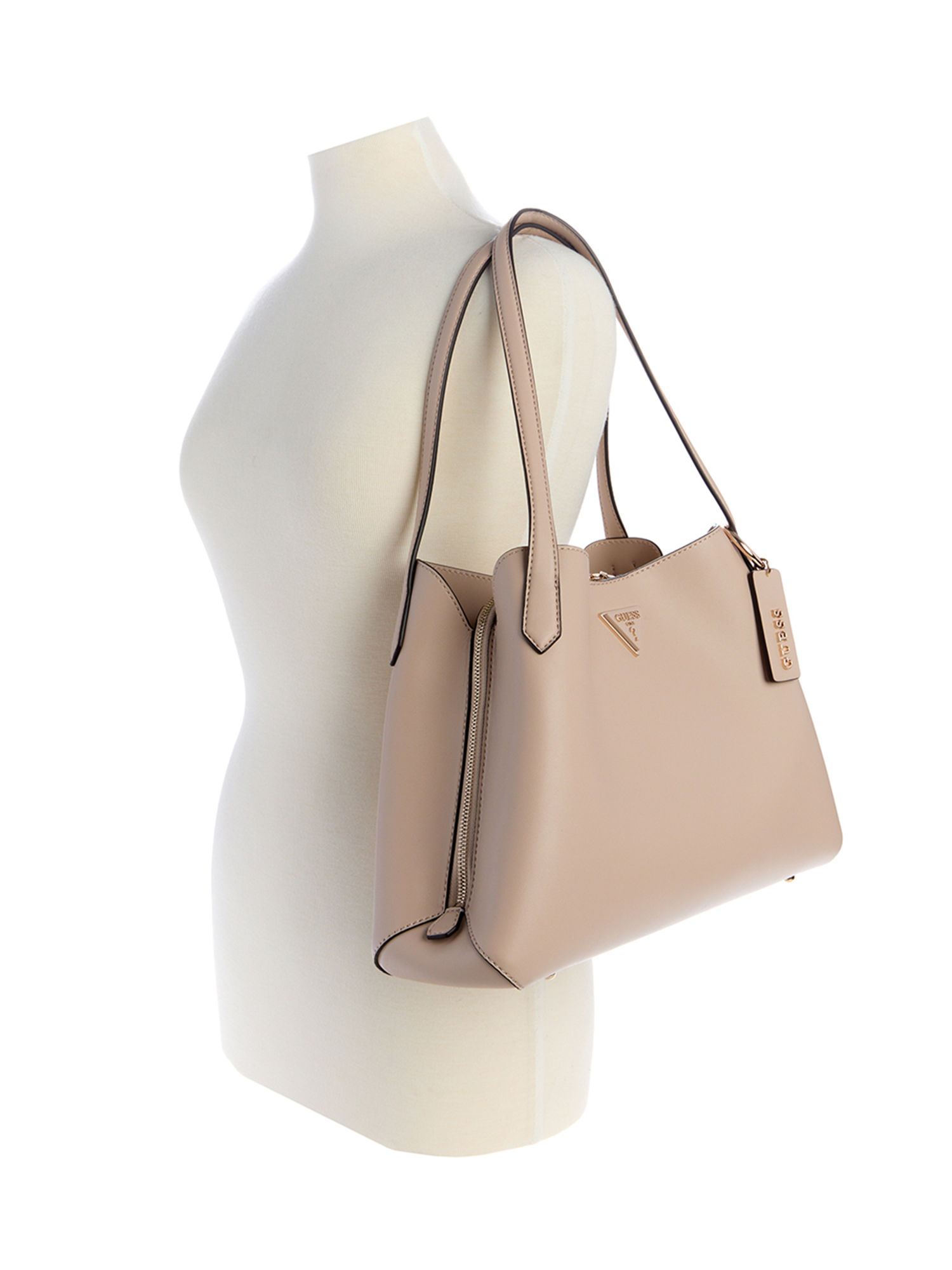Buy Guess Cream Solid Sora Girlfriend Carryall Shoulder Bag Online