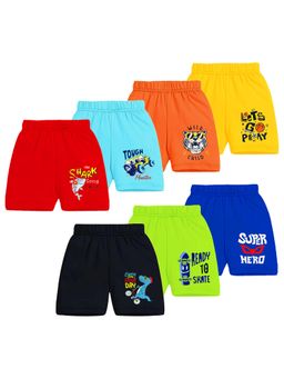 Kuchipoo - Boys Cotton Shorts (Kuc-Sht-157, Multicolor) (Pack of 7)