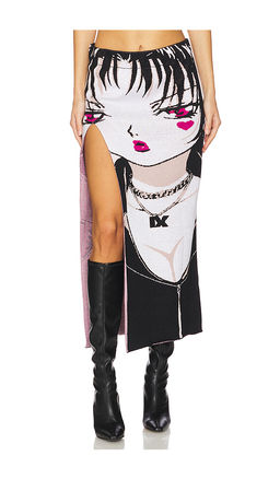 1XBLUE - Ruby Anime Long Slit Skirt