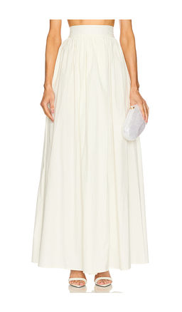 ADRIANA DEGREAS - x REVOLVE Seashell Solid Long Skirt