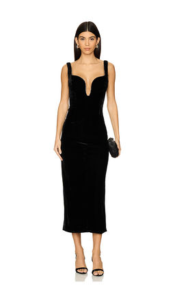 Bardot - Brooklyn Velour Midi Dress