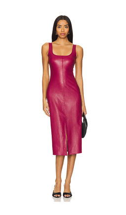 Commando - Faux Leather Midi Tank Dress