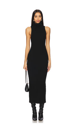 Enza Costa - Rib Sleeveless Turtleneck Sweater Dress