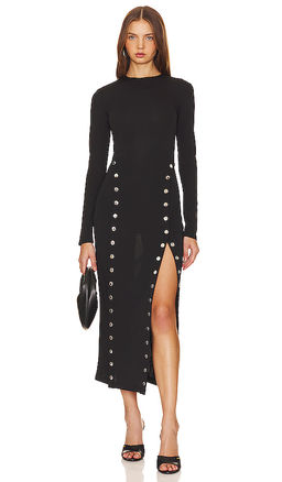 fleur du mal - Midi Dress With Side Snaps
