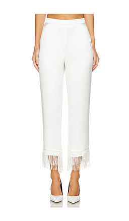 fleur du mal - x Galia Lahav Beaded Fringe Silk Pant
