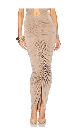 Helsa - Bianca Ruched Midi Skirt