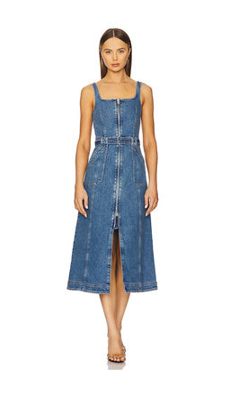 SIMKHAI - Manson Sleeveless Belted Midi Dress