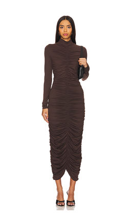 Susana Monaco - Mock Gathered Long Sleeve Dress