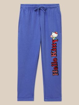 Kidsville - Hello Kitty Printed Blue Trousers for Girls
