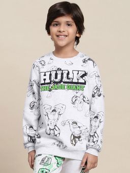 Kidsville - Hulk Printed Grey Sweatshirt for Boys