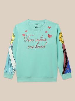 Kidsville - Frozen Printed Blue Sweatshirt & Hoodies for Girls