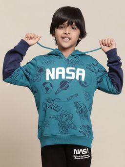 Kidsville - Nasa Printed Blue Sweatshirt & Hoodies for Boys