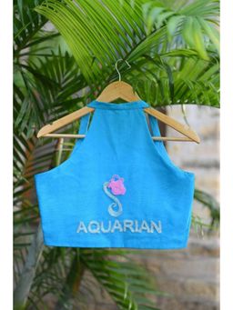 Ensembles - Aquarius Hand-Embroidered Zodiac Elegance Blouse