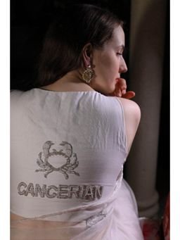 Ensembles - Cancerian Hand-Embroidered Zodiac Elegance Blouse