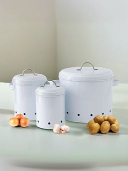 The Better Home - White Kitchen Storage Jars and Containers (Pack of 3)