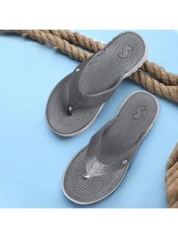 SOLETHREADS - Cult Grey Solid Men Flipflops