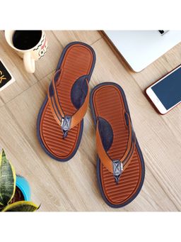 SOLETHREADS - Soho Tan Solid Men Flipflops