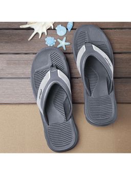 SOLETHREADS - Swagger Grey Solid Men Flipflops