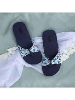 SOLETHREADS - Yoga Butterfly Navy Solid Women Flats