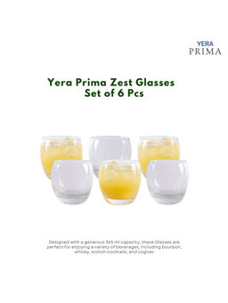 Yera - Prima Zest Clear Cocktail Glasses (Pack Of 6)