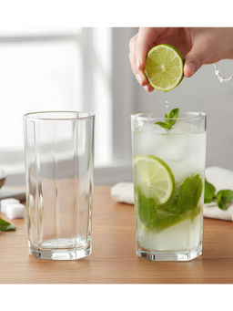 Yera - Prima Pyramid Zest Clear Cocktail Glasses (Pack Of 2)