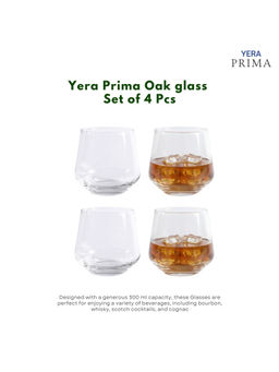 Yera - Prima Oak Clear Whiskey Glasses (Pack Of 4)