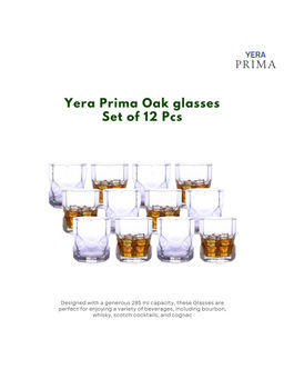 Yera - Prima Oak Clear Whiskey Glasses (Pack Of 12)