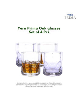 Yera - Prima Oak Clear Whiskey Glasses (Pack Of 4)