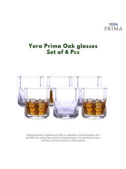 Yera - Prima Oak Clear Whiskey Glasses (Pack Of 6)