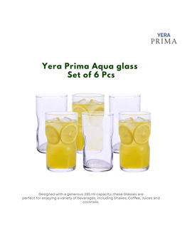 Yera - Prima Aqua Clear Cocktail Glasses (Pack Of 6)