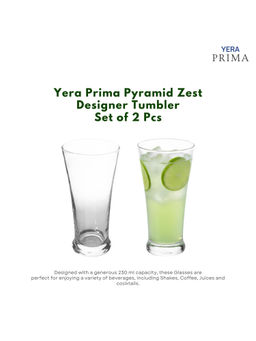 Yera - Prima Pink Clear Cocktail Glasses (Pack Of 2)