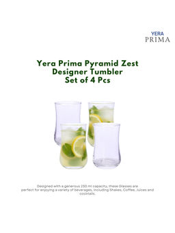 Yera - Prima Bonn Zest Clear Cocktail Glasses (Pack Of 4)