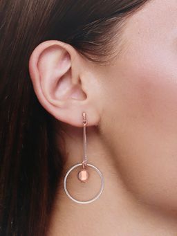 Kai Jewel - Sterling Silver Concentric Circles Drop Earrings