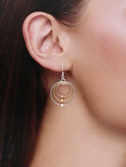 Kai Jewel - Sterling Silver Multi Hoops Dangler Earrings