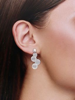 Kai Jewel - Sterling Silver Elegant Circles Party Earrings