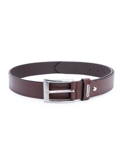 Red Tape - Mens Genuine Textured Brown Leather Belt