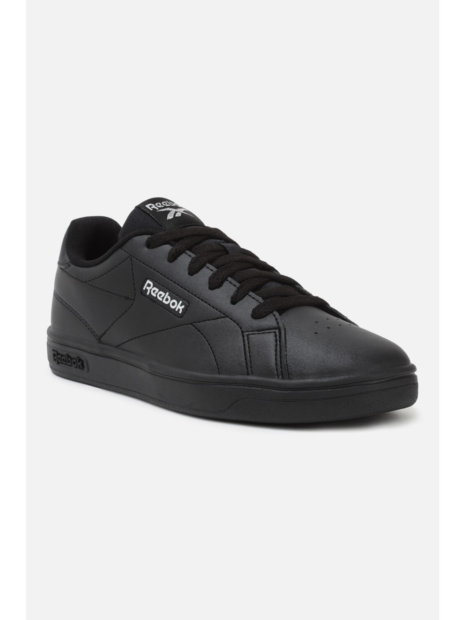 Reebok Womens Court Clean Casual Black Sneakers