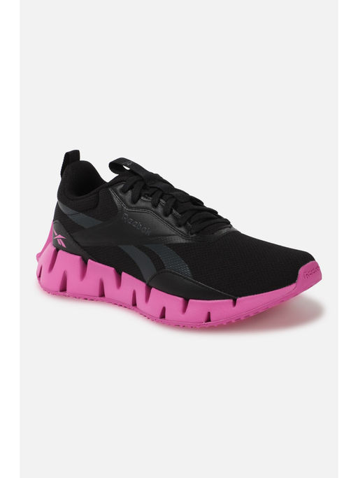 Reebok Womens Zig Dynamica Stripped Running Shoes Black