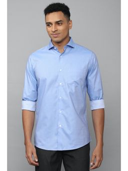 Allen Solly - Men Blue Slim Fit Print Full Sleeves Casual Shirt