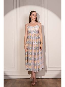 Pasha India - Soft Garden Gathered Midi Dress
