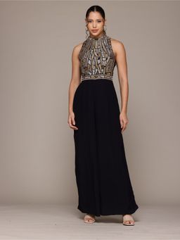 Ritu Kumar - Black Elec Sleeveless Jumpsuit