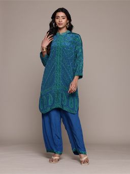 Ritu Kumar - Royal Blue Flower Kurti